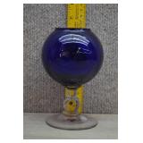 Antiq Portieux Vallerysthal Cobalt & Clear Vase