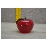 Vintage-Style Handblown Red Glass Apple Figurine