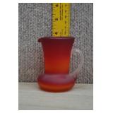 Pilgrim Glass Amberina Mini Pitcher w/Frost Finish