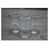 Lot of Antique Clear Glass Eye Wash Cups Japan