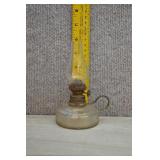 Vtg Miniature Clear Glass Oil Lamp w/Pressed Base