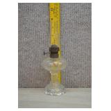 Vintage Miniature Clear Glass Oil Lamp