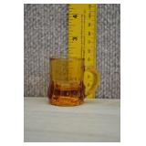Vtg Federal Glass Amber Mini Beer Mug Shot Glass
