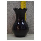 L.E. Smith Black Amethyst Glass Bud Vase