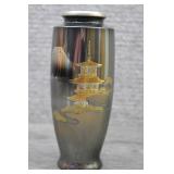 Antqiue Japanese Mixed Metal Mount Fuji Vase