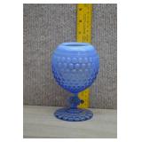 Vtg Imperial Glass Opalescent Hobnail Ball Vase