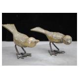 Pair of Vtg Brass Bird Figurines