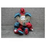 Vtg Porcelain Jester Court Jester Doll Bells 48