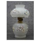 Antique Consolidated Painted Glass Mini Oil Lamp