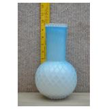 Mt. Washington Blue Quilted Satin Glass Vase