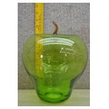 Vtg Viking Glass Hand-Blown Glass Apple Sculpture