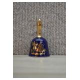 Vintage Limoges Cobalt Blue Porcelain Bell