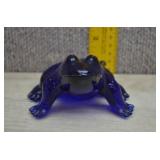 Mosser Glass Cobalt Blue Glass Figural Frog