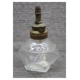 Vtg Clear Glass Adjustable Alcohol Burner Lamp
