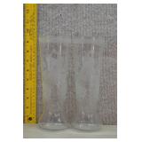 2 Peacock Clear Etched  Heisey
