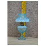 VTG Fenton Blue Oil Lamp in 'Moon and Stars'