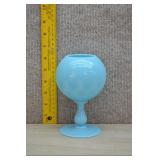 Portieux Vallerysthal Opaline Glass Pedestal Bowl