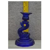 Mosser Cobalt Blue Dolphin Koi Fish Candle Holder