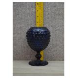 Antique Imperial Hobnail Cobalt Blue Ball Vase