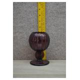 L.G. Wright Beaded Ivy Amethyst Purple Glass Vase