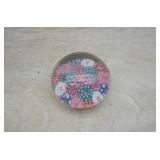 Vintage-Style Millefiori Art Glass Paperweight