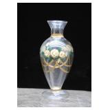 Vintage Hand-Painted Thin Glass Bud Vase