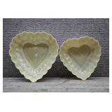 Belleek Ireland Parian China Heart-Shaped Dish Set