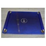 Vtg Avon Moonwind Cobalt Blue Glass Vanity Tray