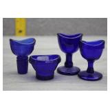 Antique Cobalt Glass Eye Wash Cups- Wyeth, Etc