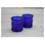 John Wyeth & Bro. Antique Cobalt Dosing Cup Pair