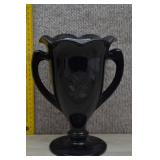 L.E. Smith Dancing Nymphs Black Amethyst Vase