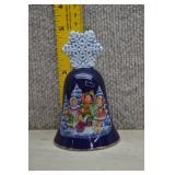 1987 Avon Christmas Bell of Cobalt Blue Porcelain