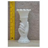 Antique Vallerysthal White Milk Glass Vase