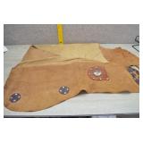 Vtg Suede Chaps w/Metal Conchos & Studs