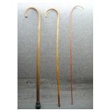 Three Vintage Walking Sticks w/Cork Handles