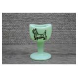 Vtg Jadeite Glass Scottie Dog Eye Wash Cup