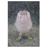 Antique Venetian Egg-Shaped Swirl Glass Vase