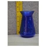 Vintage Cobalt Blue Glass Vase w/Loop Pattern
