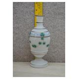 Antiq Bristol Glass Vase w/painted floral designs