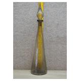 Vtg  'Genie Bottle' Amber Glass Decanter