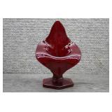 Vtg Viking Ruby Red Glass Jack in the Pulpit Vase