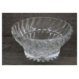 Vtg Mikasa Rainier Cut Crystal Swirl Bowl