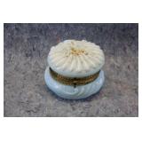 C.F. Monroe Wavecrest Opal Glass Trinket Box