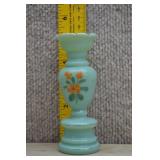 Atq Bristol Blue Milk Glass Floral Bud Vase