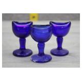 Lot of Antique Cobalt Glass Eye Wash Cups