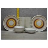Vtg 1970s Mikasa 'Sun Circles' Dinnerware Set