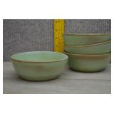 Vtg Frankoma Pottery Bowls 'Prairie Green' Glaze