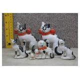Vtg Ceramic Kitschy Cat Figurines-Mid-Century Era