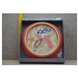 Coastal-Themed Wall Clock W/Flip-flops & Starfish
