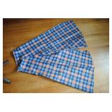 Vintage Blue & Orange Plaid Wide Leg Pants